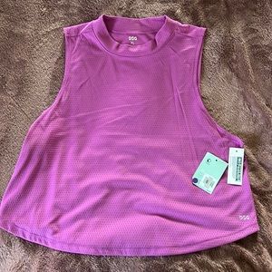 DSG Mock Neck Workout Athletic Tank Top Pomegranate Women's NWT Size XL